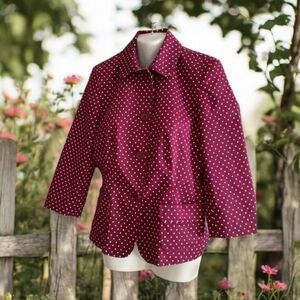 Talbots jacket  size 2 Wine 🍷 color Fully lined buttons all the way. Fall ready